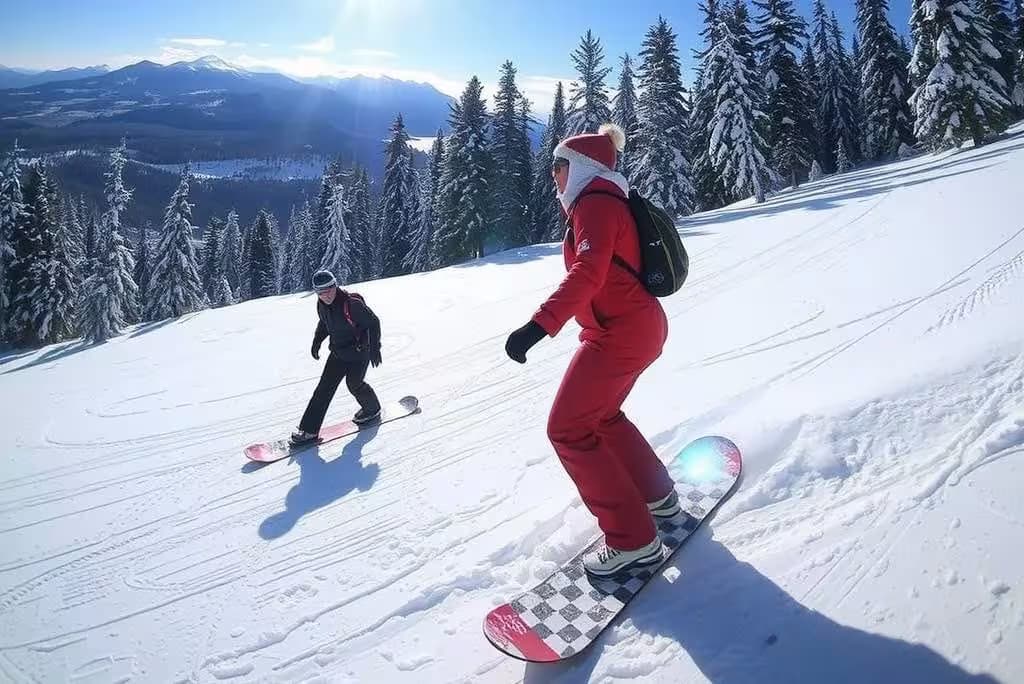 Snowboarding in Manali 